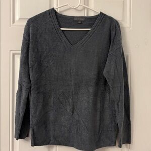 Barefoot Dreams Gray V-Neck Pullover Sweater sz small